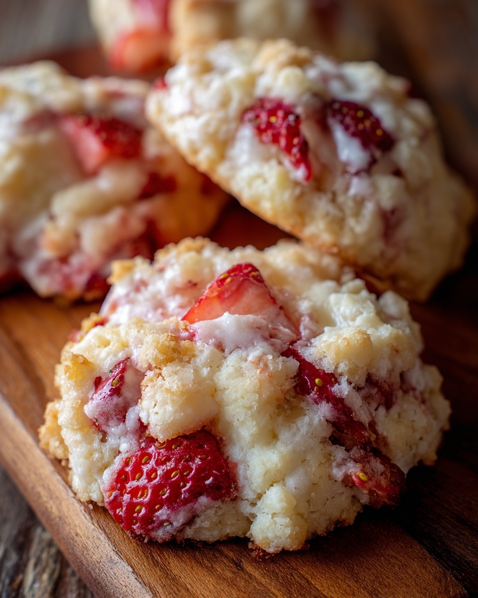 Strawberry Delight Crunch Cookies Recipe - Recipe Image