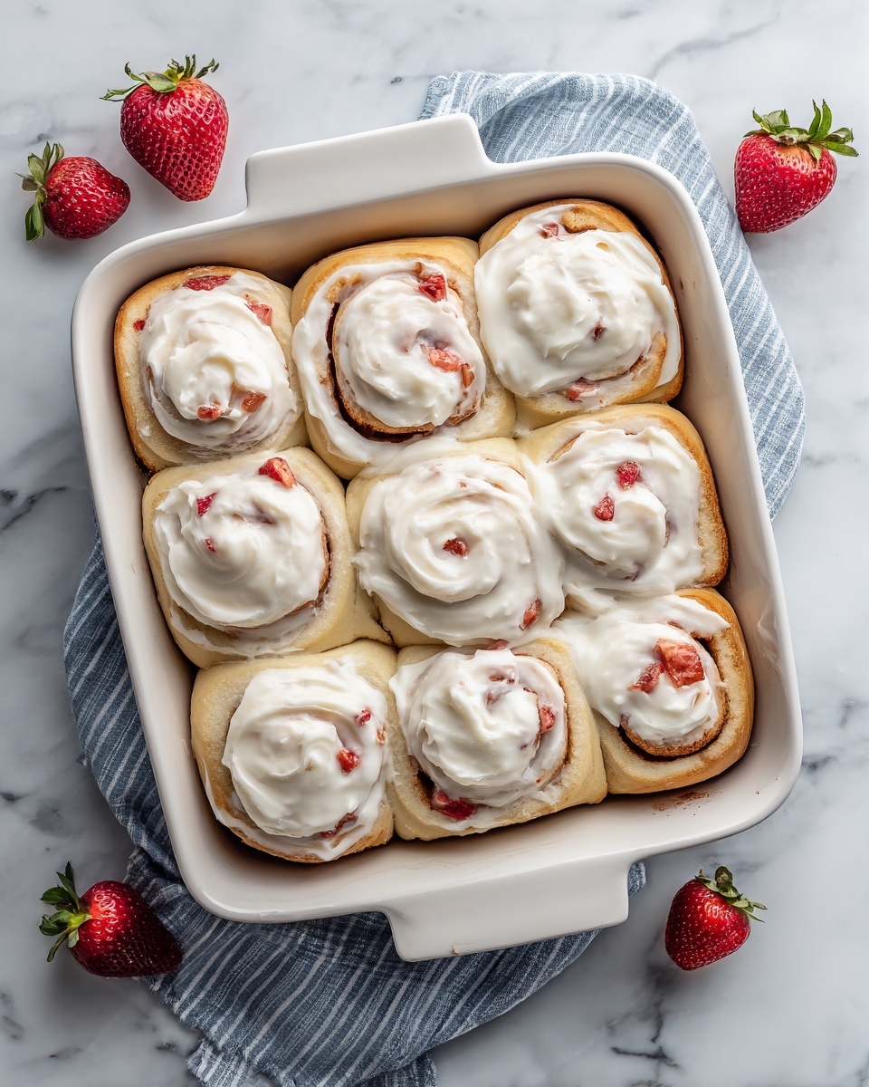 Best Strawberry Cheesecake Sweet Rolls Recipe - Recipe Image