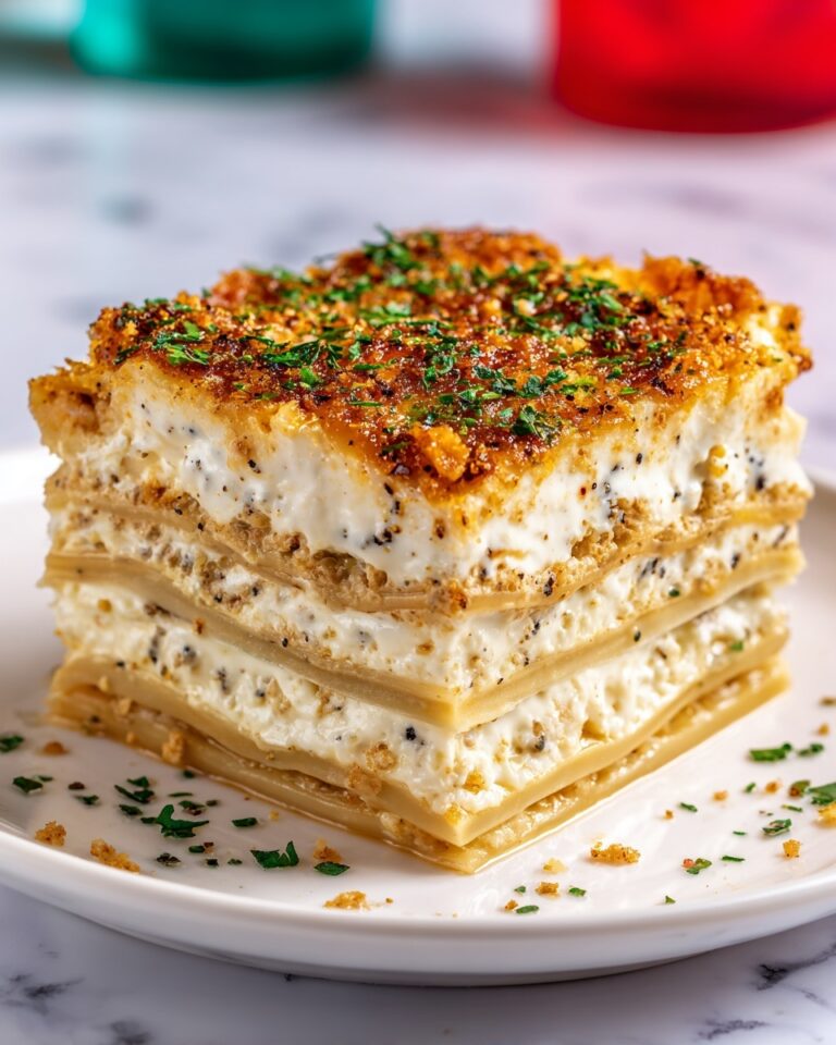 Garlic Butter Shrimp Scampi Lasagna Recipe