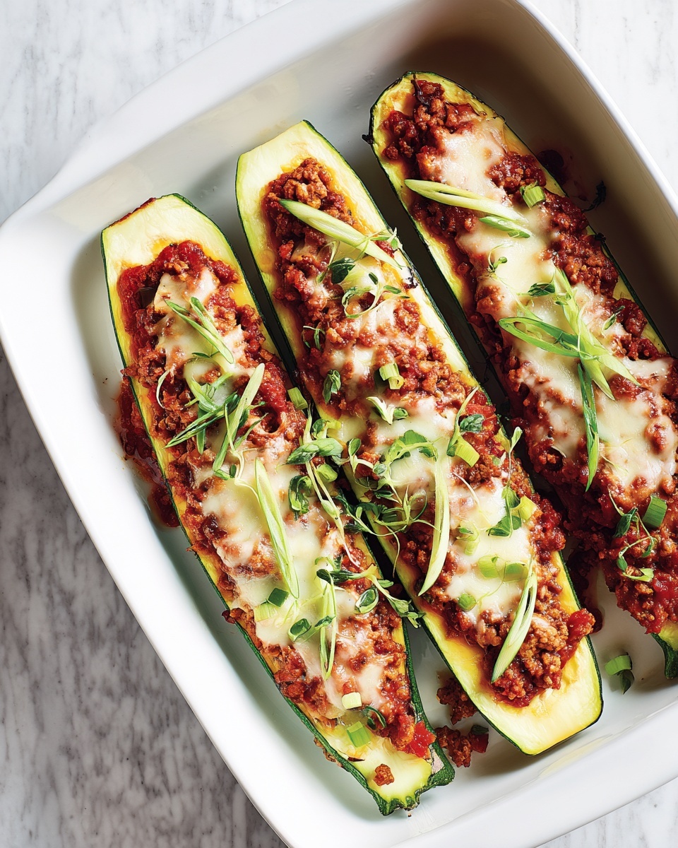 Cheesy BBQ Chicken Stuffed Zucchini Boats Recipe - Recipe Image