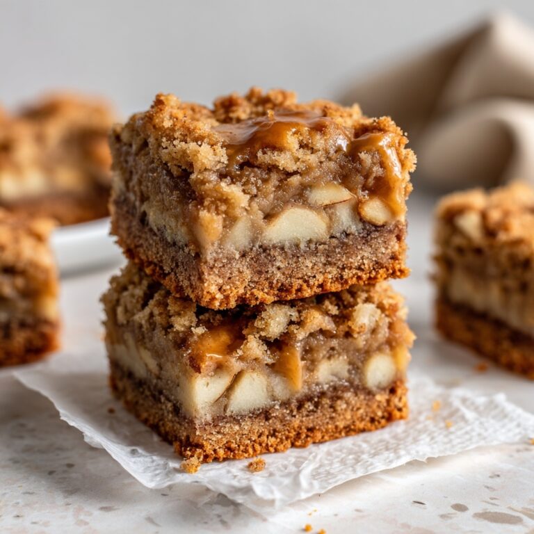 Maple Glazed Apple Blondies Recipe