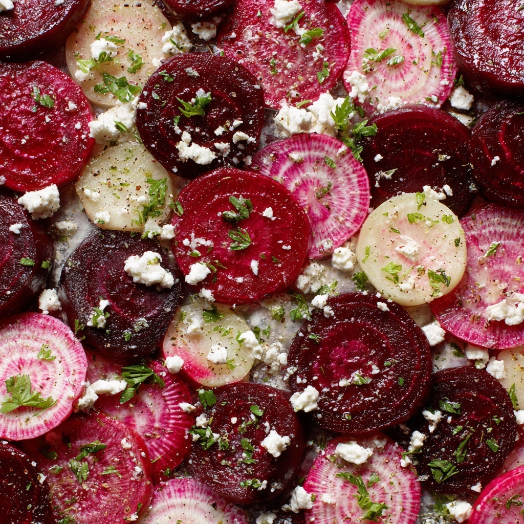 Roasted Beets and Radishes with Goat Cheese Recipe - Recipe Image