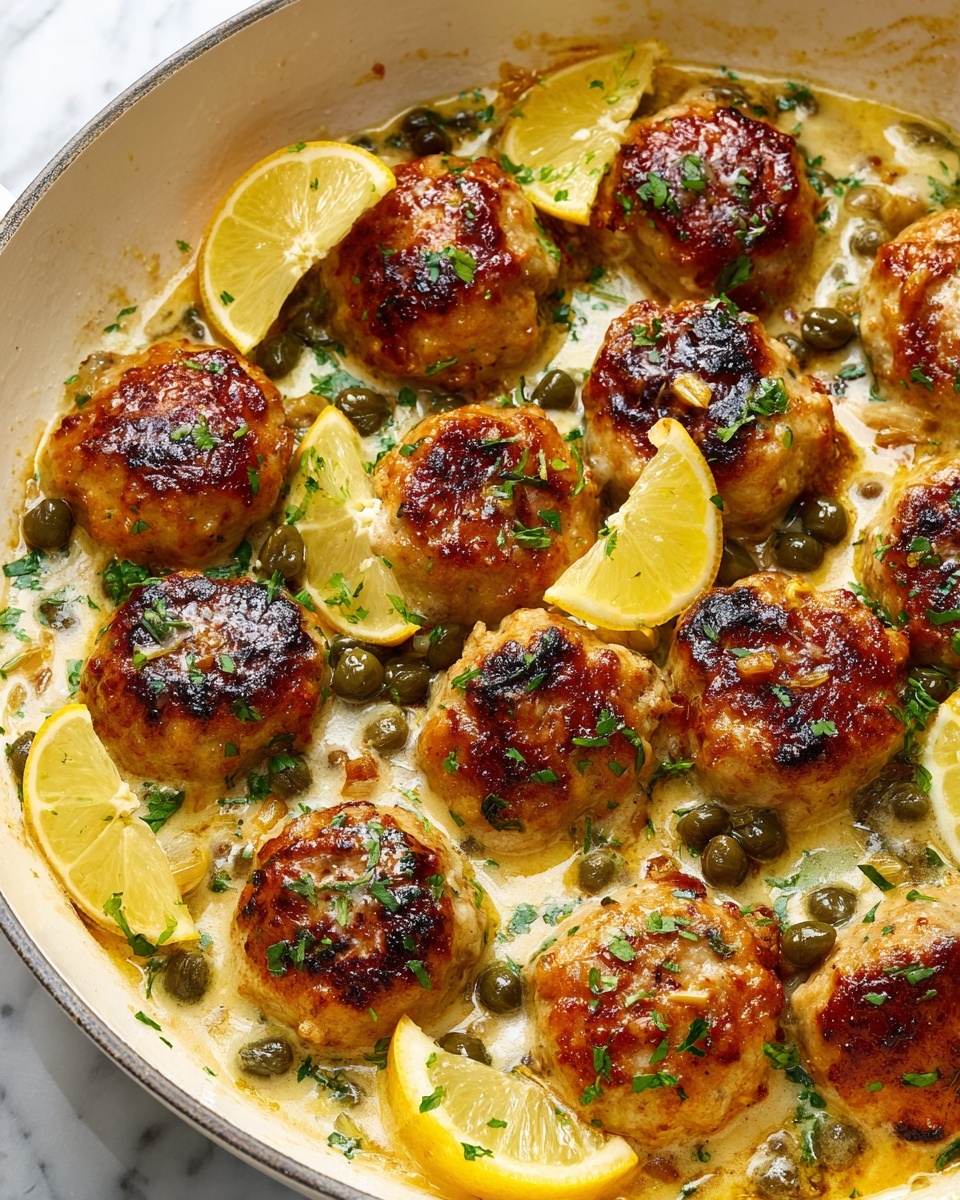 Chicken Piccata Meatballs Recipe - Recipe Image