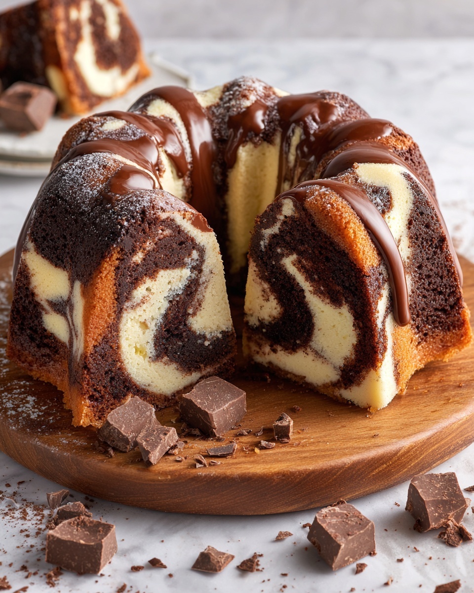 Double Chocolate Ricotta Marble Cake Recipe - Recipe Image