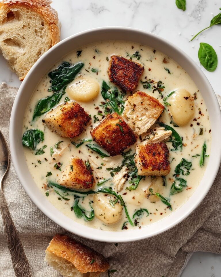 Creamy Chicken Gnocchi Soup with Garlic Recipe
