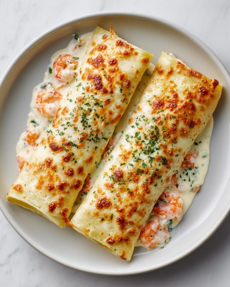 Shrimp Crab Alfredo Lasagna Roll-Ups Recipe