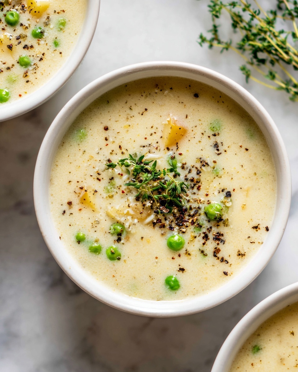 Creamy Potato and Pea Chowder Recipe - Recipe Image