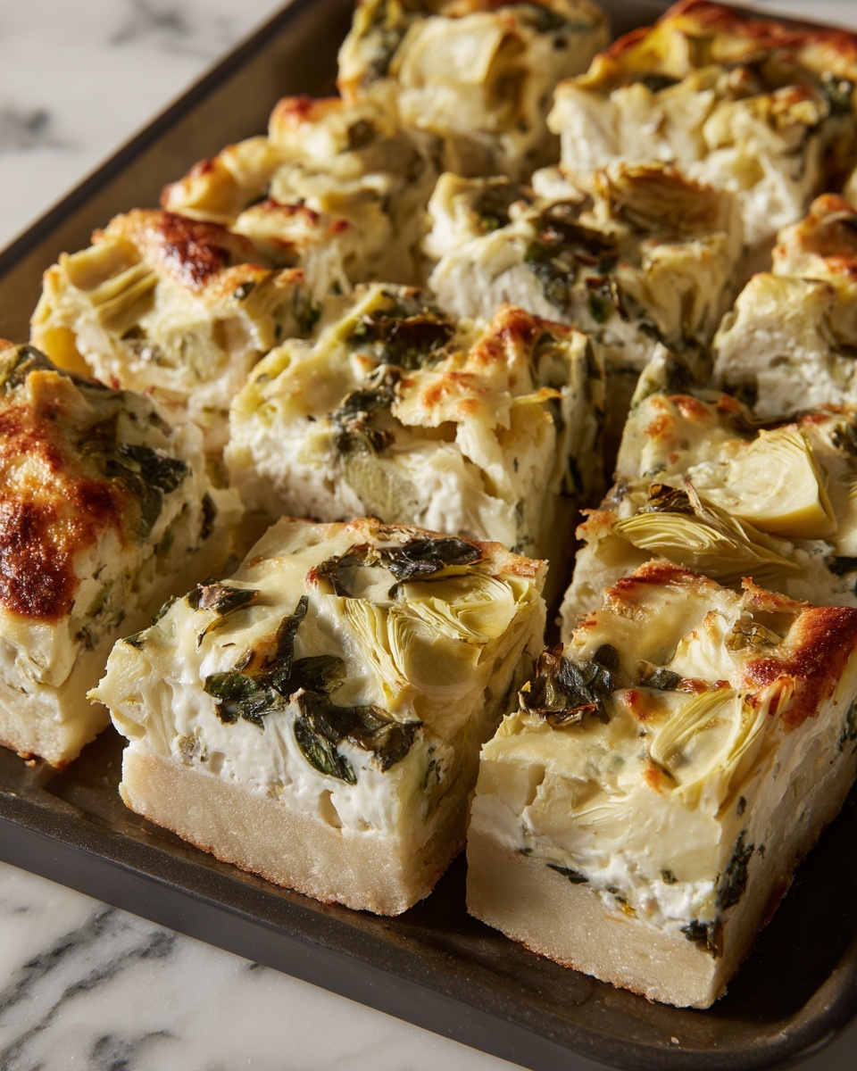 Spinach & Artichoke Dip Party Squares Recipe - Recipe Image