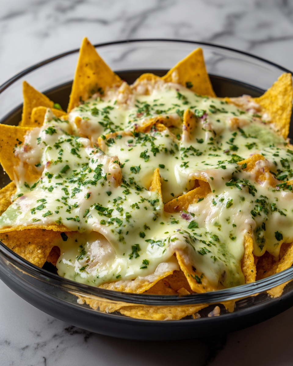 Green Chile and Extra Cheese Chilaquiles Recipe - Recipe Image