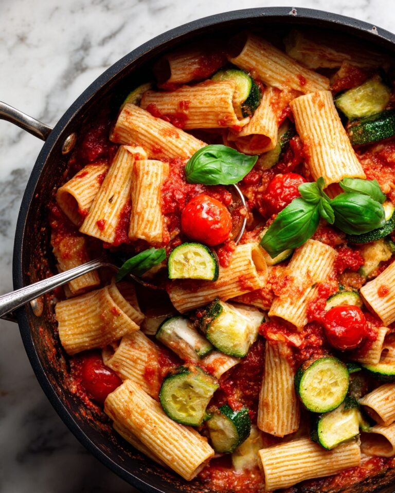 Rigatoni with Sausage, Tomatoes, and Zucchini Recipe
