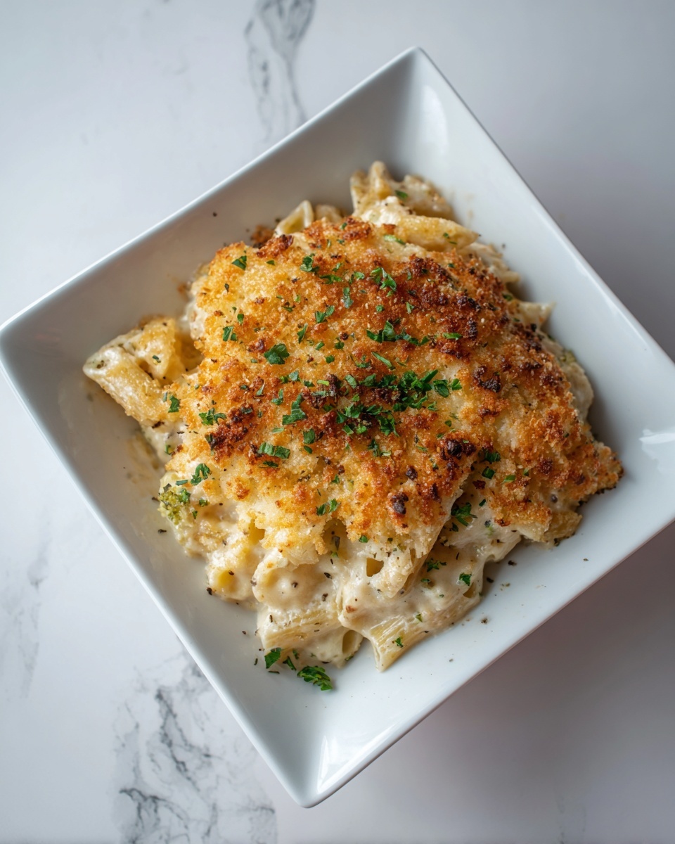 Chicken Broccoli Alfredo Bake with a Crispy Topping Recipe - Recipe Image