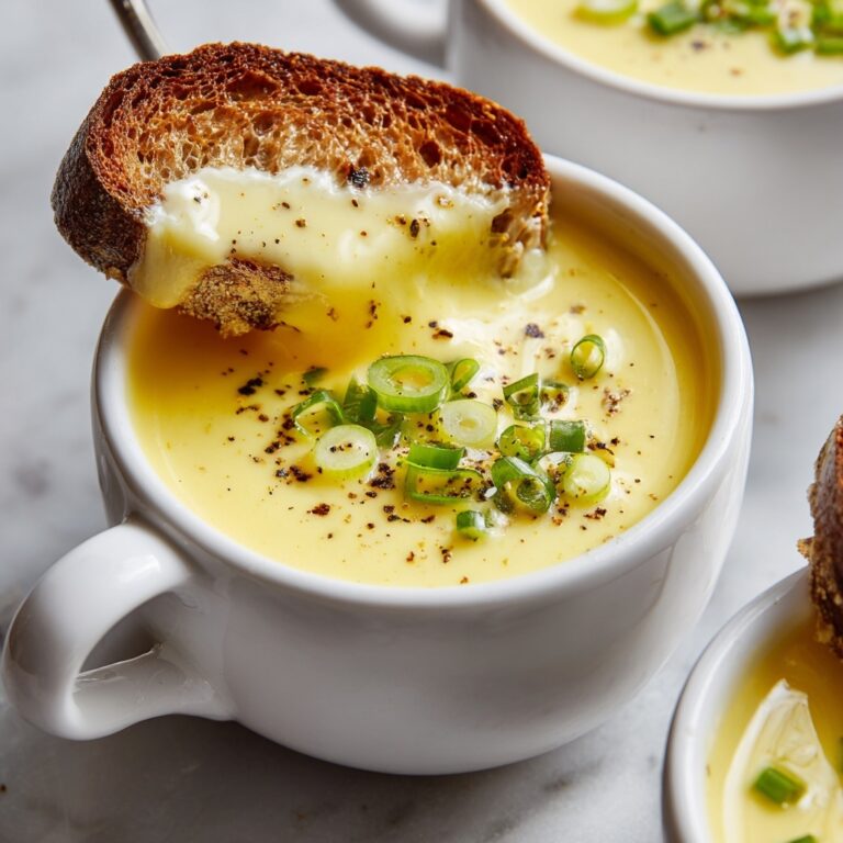 Roasted Garlic Cheddar Cauliflower Soup Recipe