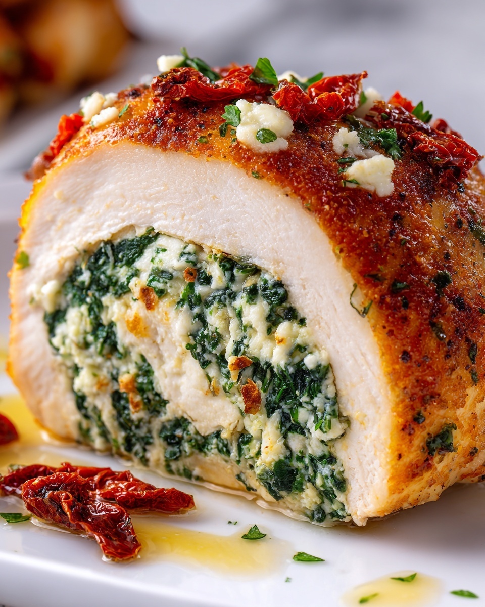 Spinach and Cheese Stuffed Chicken Breast Recipe - Recipe Image