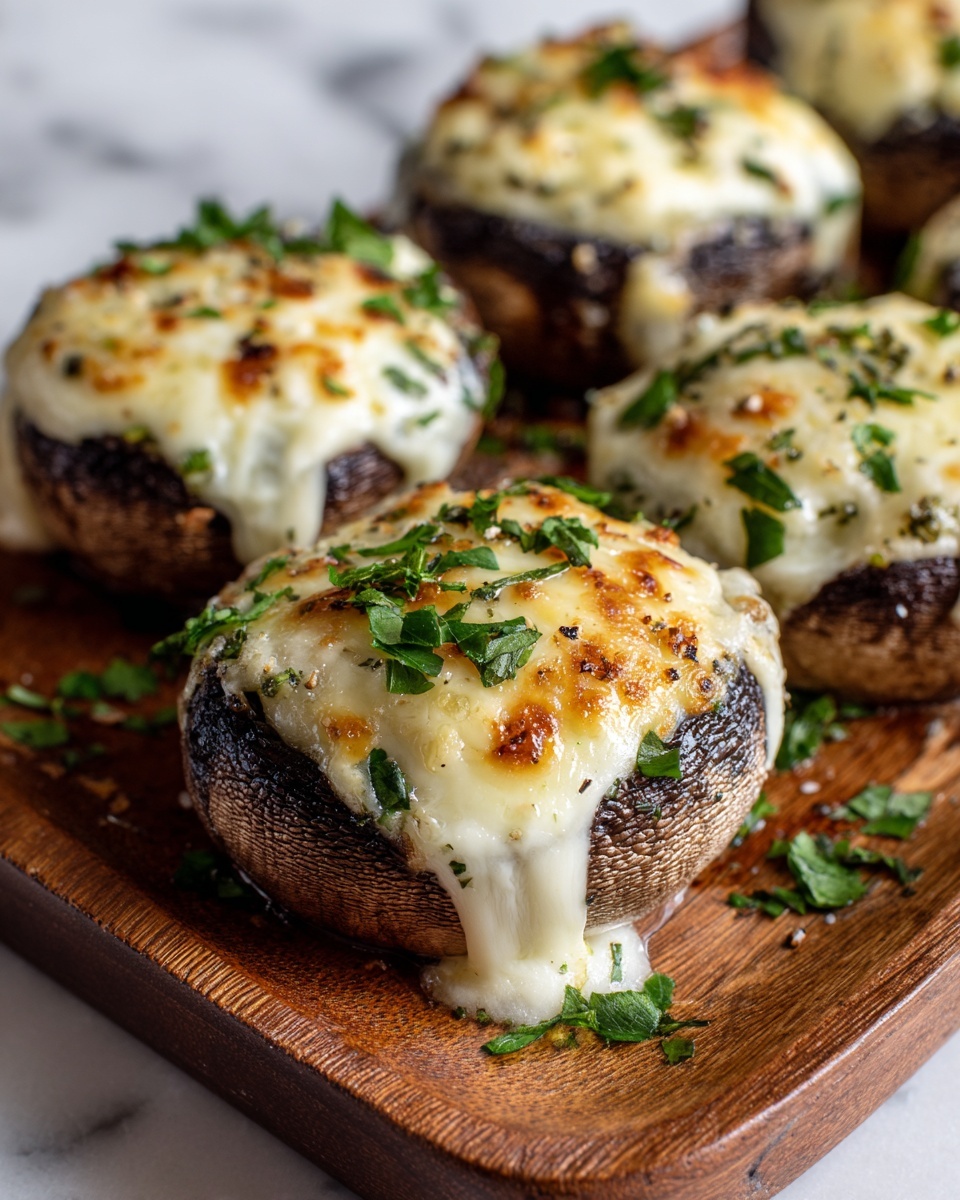 White Cheddar Stuffed Mushrooms Recipe - Recipe Image