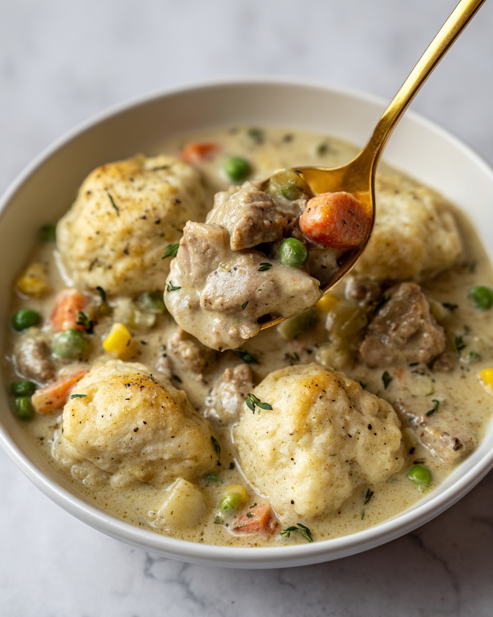 Ground Beef and Dumplings Stew Recipe - Recipe Image