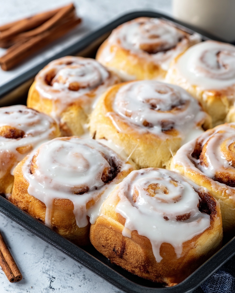 Apple Cinnamon Rolls with Cream Cheese Maple Icing Recipe - Recipe Image