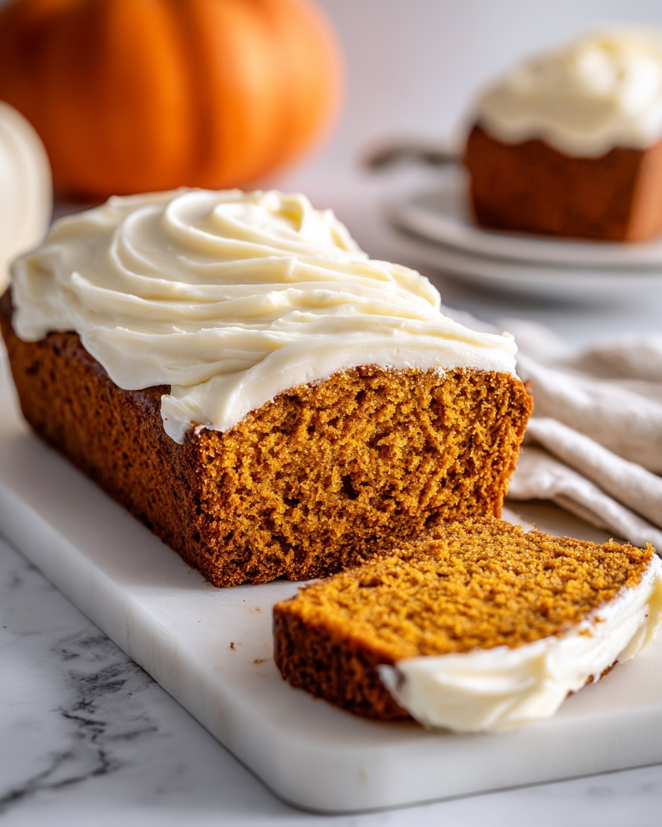 Pumpkin Bread with Cream Cheese Frosting Recipe - Recipe Image