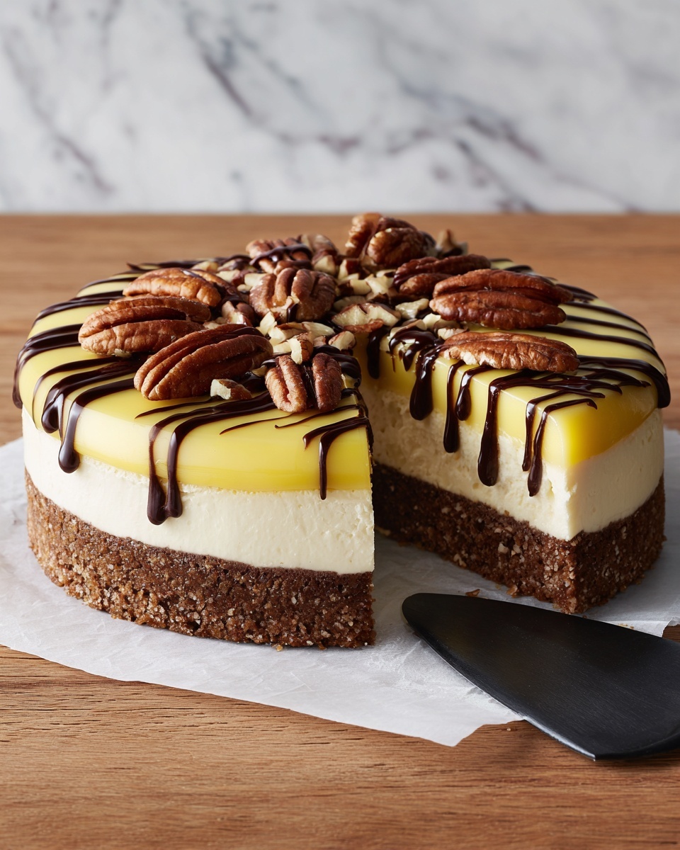 Keto Turtle Cheesecake Recipe - Recipe Image