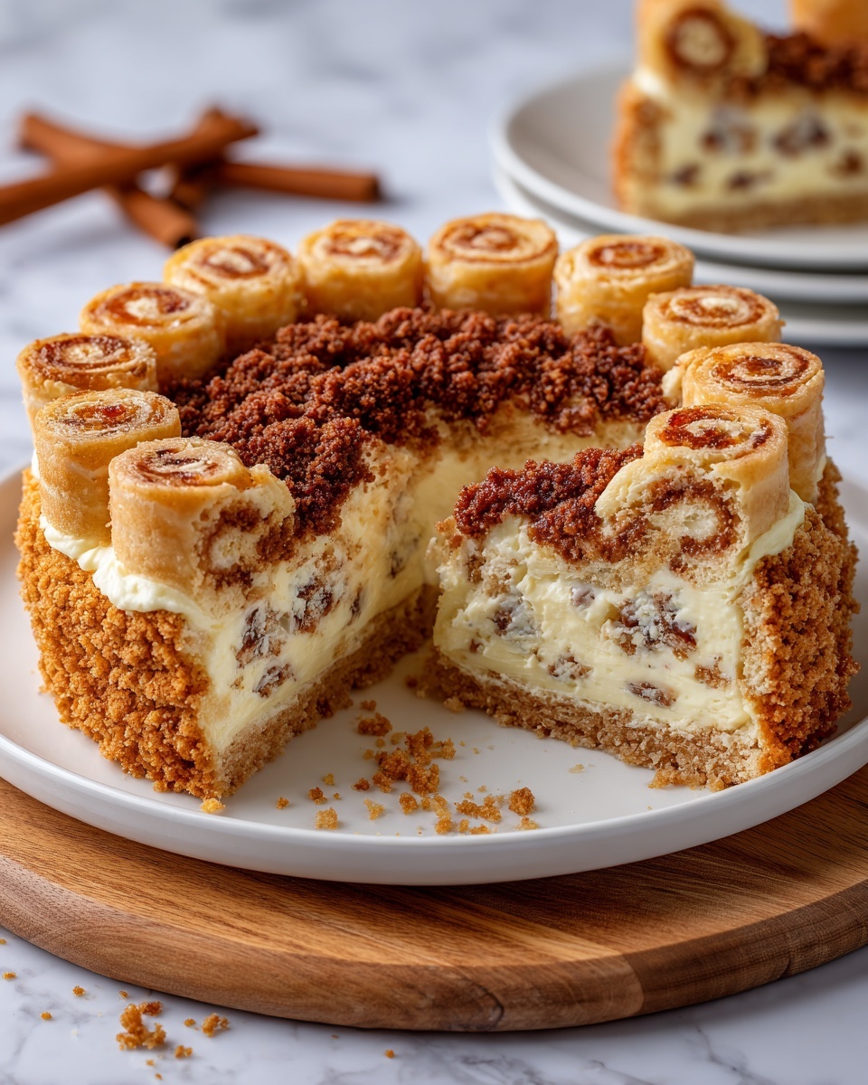 Decadent Cinnamon Roll Cheesecake Recipe - Recipe Image