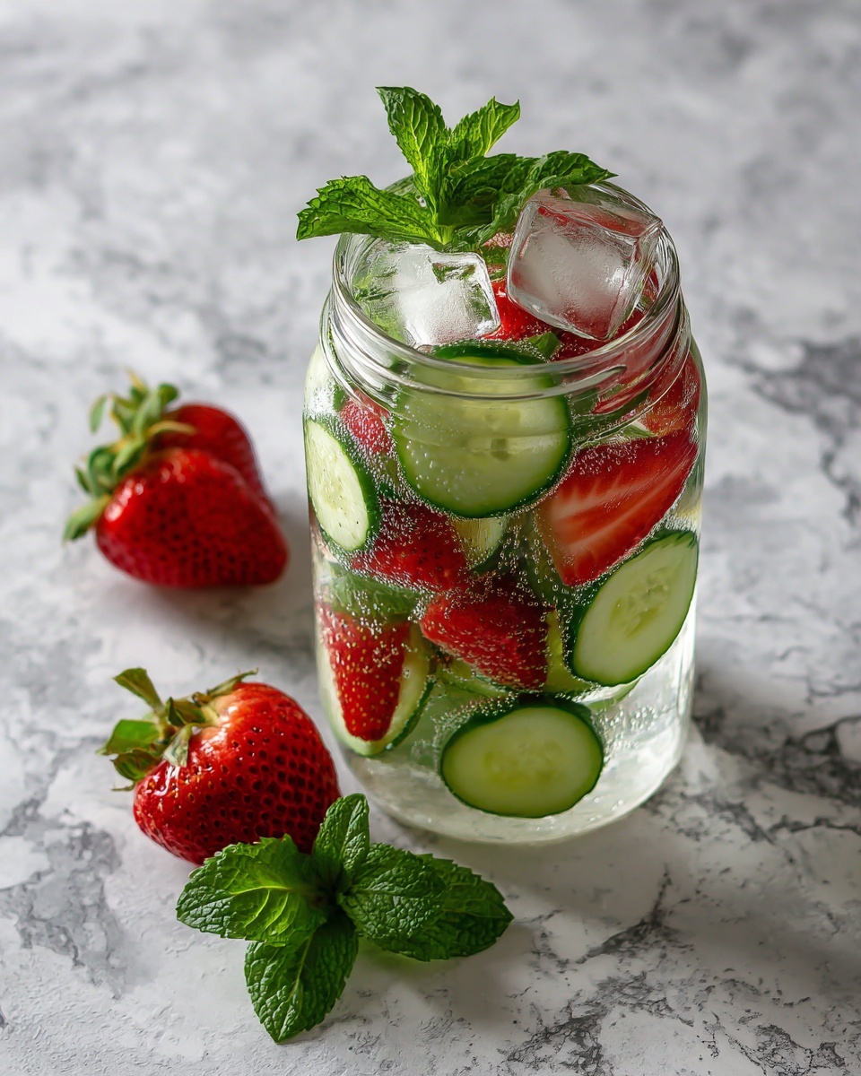 Strawberry Cucumber Lime Infused Water Recipe - Recipe Image