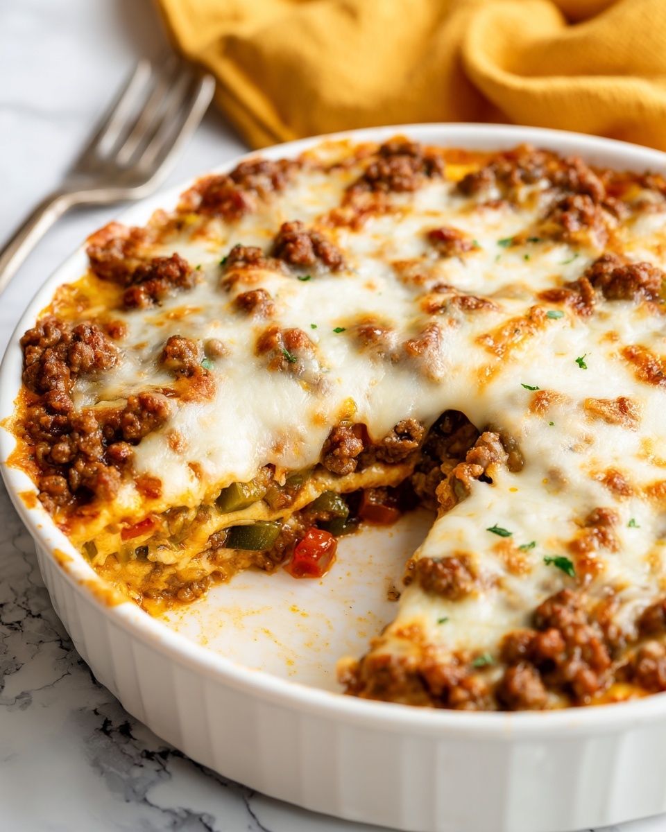 Cheesy Low-Carb Taco Casserole Recipe - Recipe Image