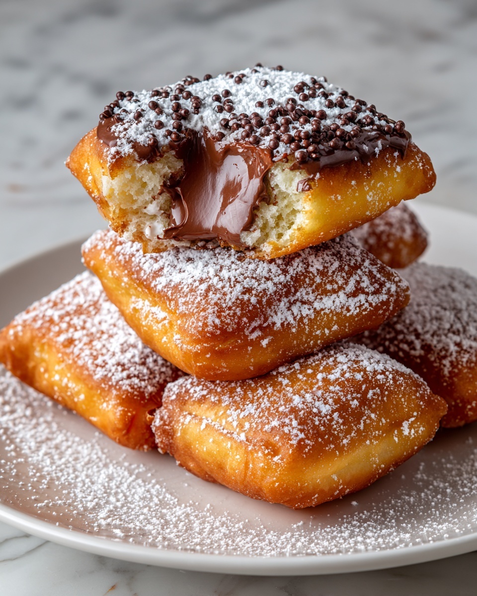 Air Fryer Nutella Stuffed Beignets Recipe - Recipe Image