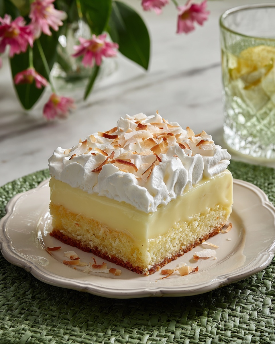Hawaiian Pineapple Coconut Poke Cake Recipe - Recipe Image