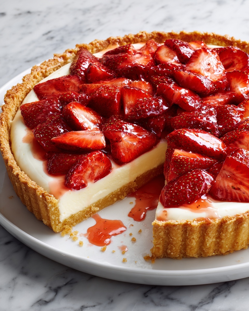 Fresh Strawberry Pie with Pretzel Pecan Crust Recipe - Recipe Image