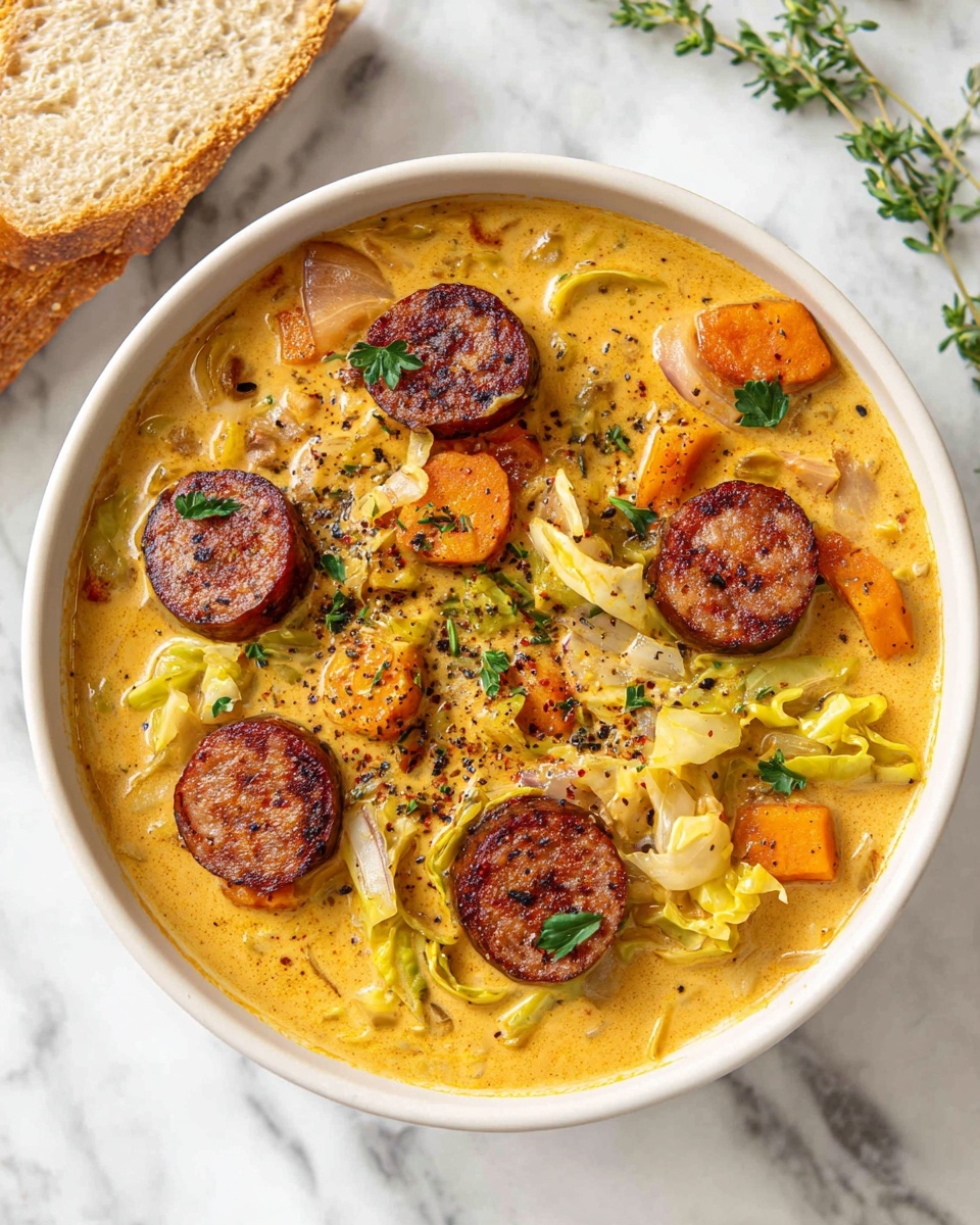 Cheesy Rotel Soup with Smoked Sausage Recipe - Recipe Image