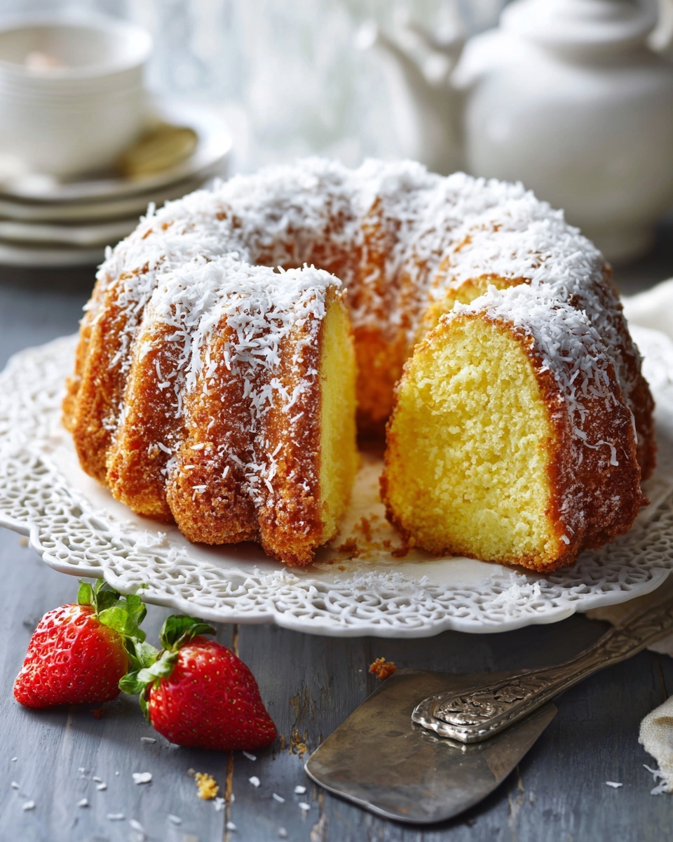 Delicious Coconut Cream Cheese Pound Cake Recipe - Recipe Image