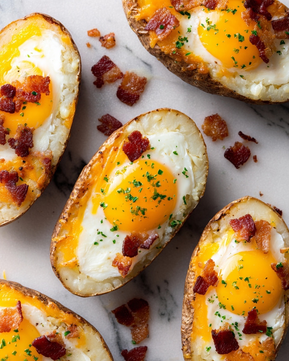 Twice Baked Loaded Breakfast Potatoes Recipe - Recipe Image