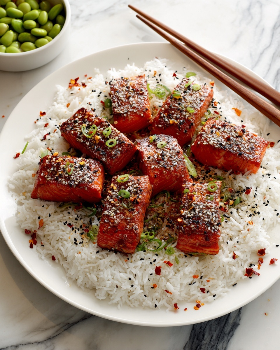 Honey Garlic Salmon Bites Recipe - Recipe Image