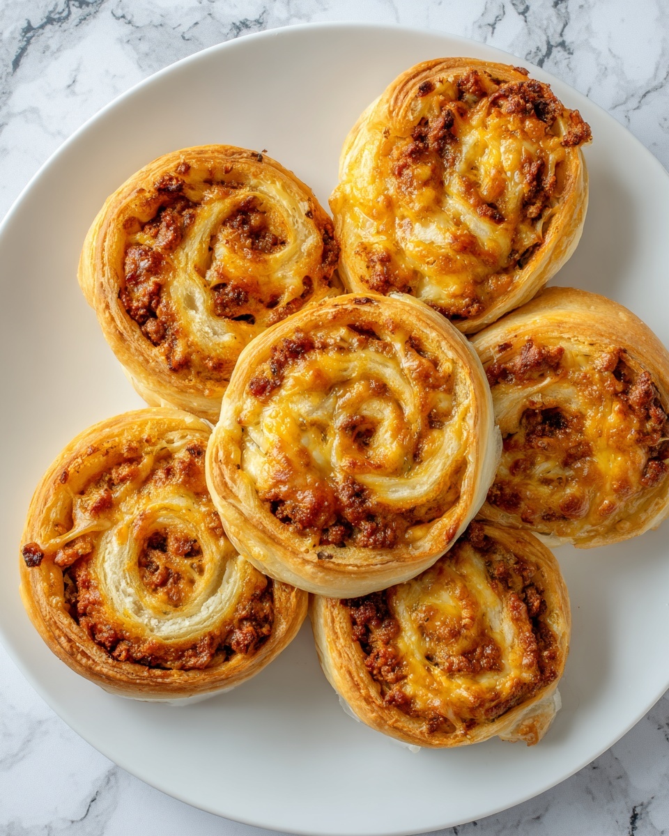 Sausage Cream Cheese Cheddar Crescent Roll Pinwheels Recipe - Recipe Image