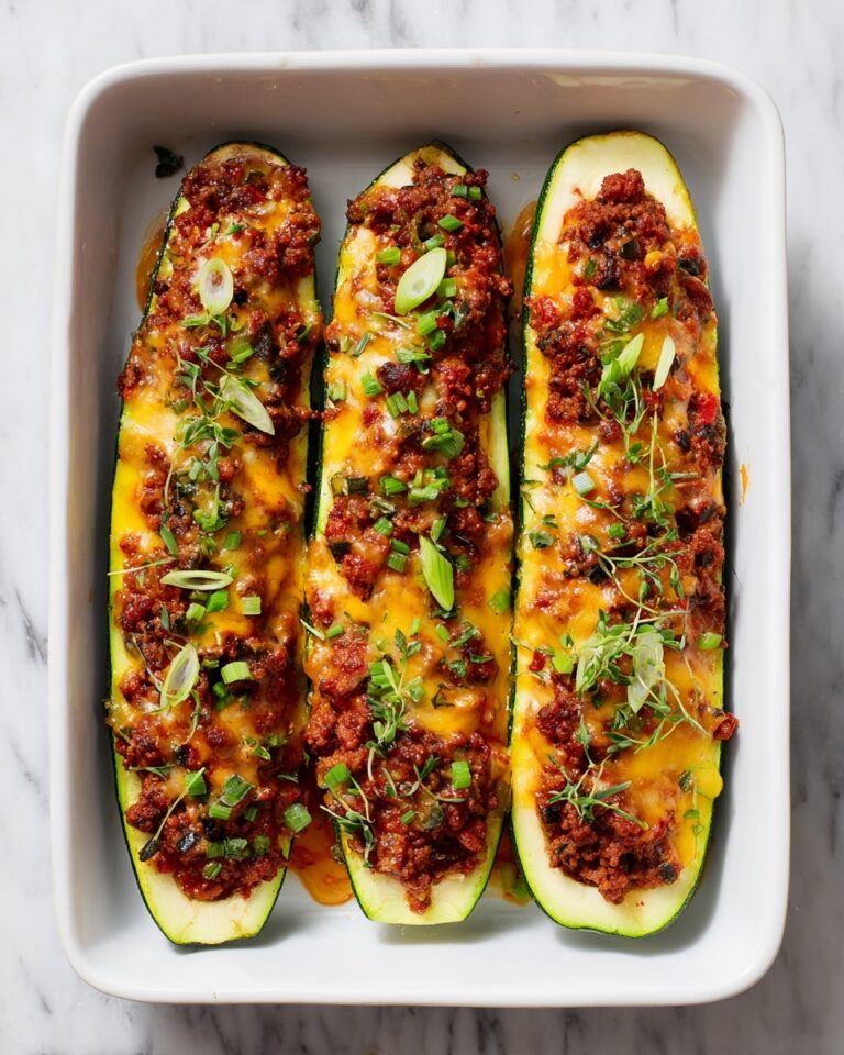 Cheesy BBQ Chicken Stuffed Zucchini Boats Recipe