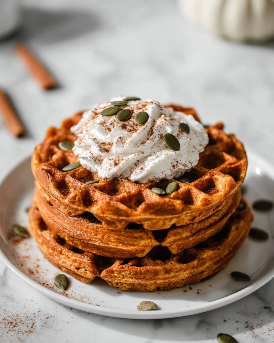 Pumpkin Protein Waffles Recipe - Recipe Image