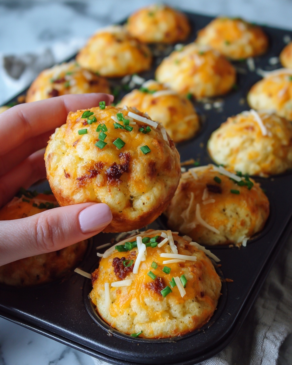 Cheesy Mashed Potato Muffins Recipe - Recipe Image