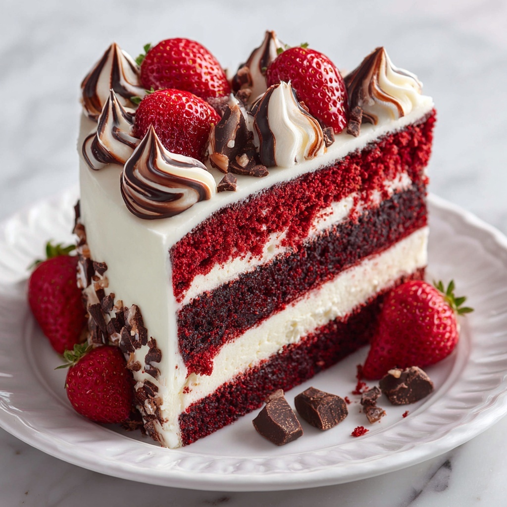 Red Velvet Strawberry Cheesecake Recipe - Recipe Image
