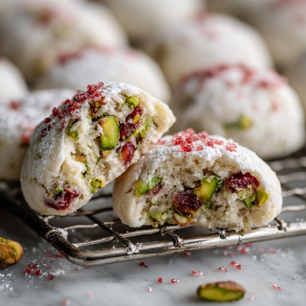 Cherry Pistachio Snowballs Recipe - Recipe Image