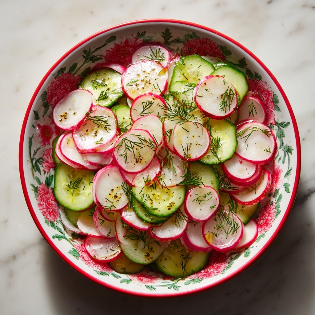 Dewy Dill Delight Radish and Cucumber Salad Recipe - Recipe Image