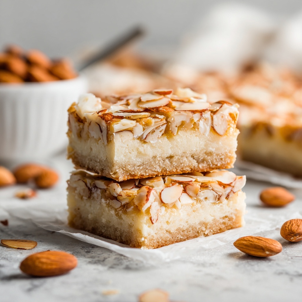 Vegan Almond Croissant Cookie Bars Recipe - Recipe Image