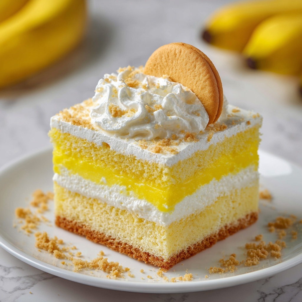 Banana Pudding Poke Cake Recipe - Recipe Image