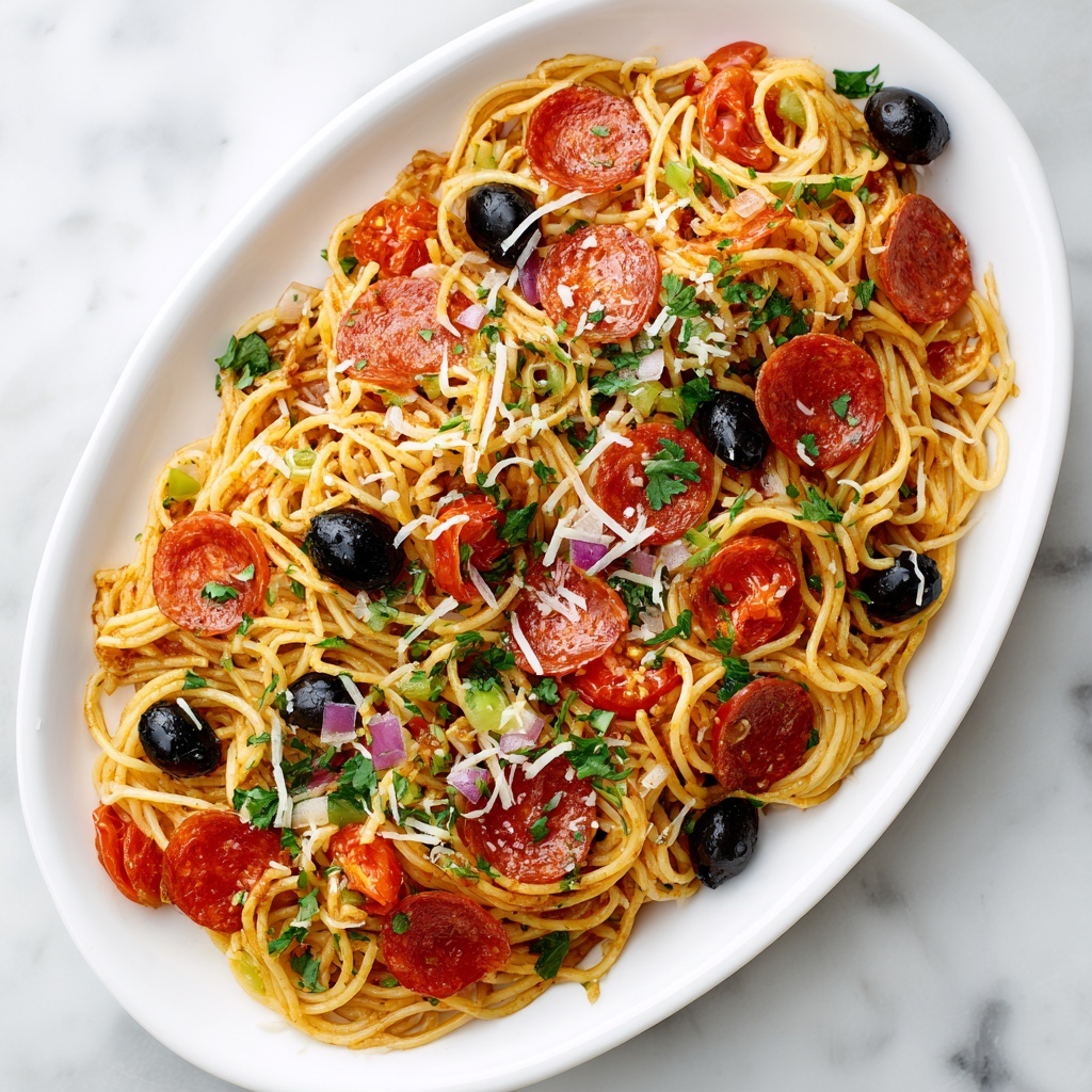 Summer Italian Spaghetti Salad Recipe - Recipe Image