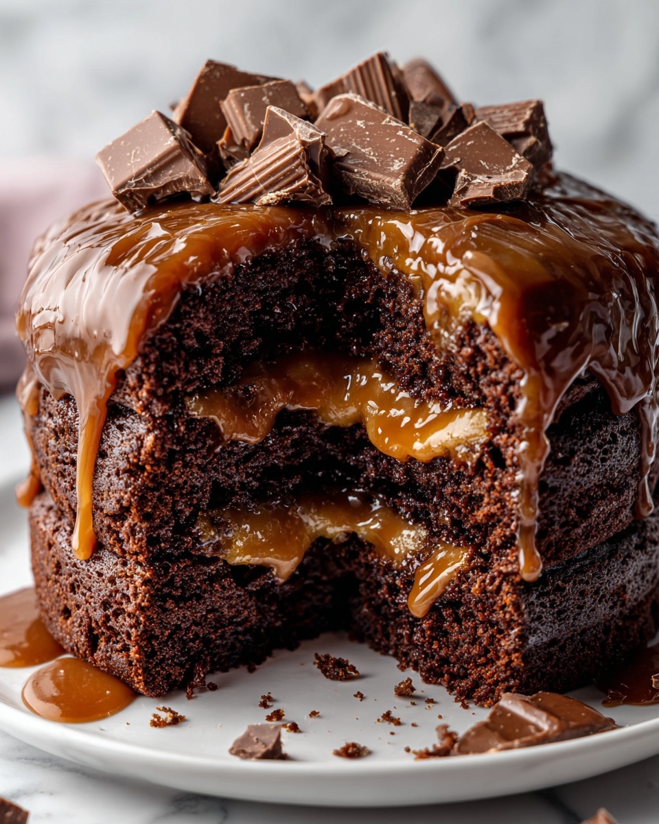 Chocolate Caramel Dump Cake Recipe - Recipe Image