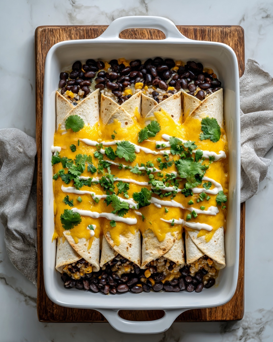 Veggie and Black Bean Enchiladas Recipe - Recipe Image