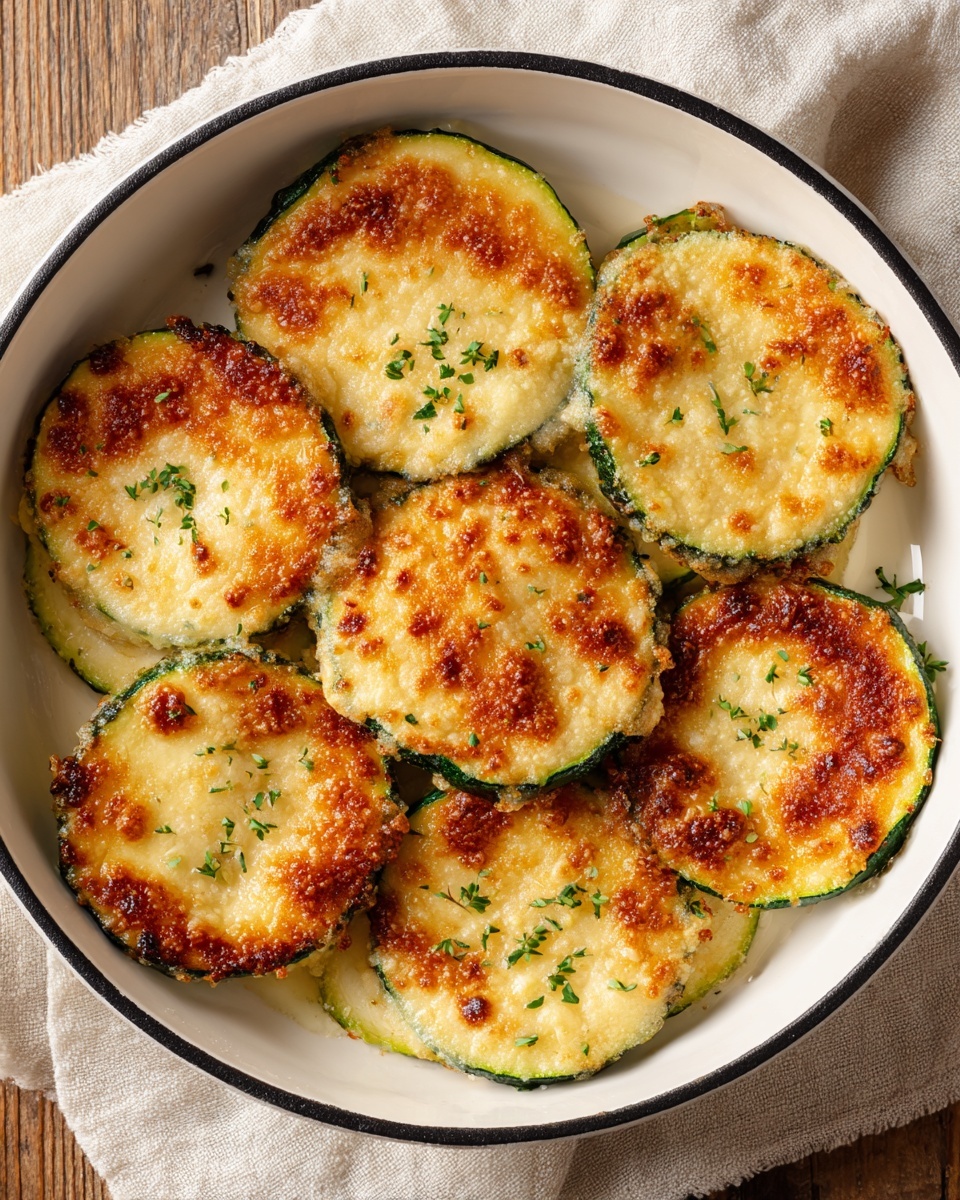 Baked Parmesan Zucchini Rounds Recipe - Recipe Image