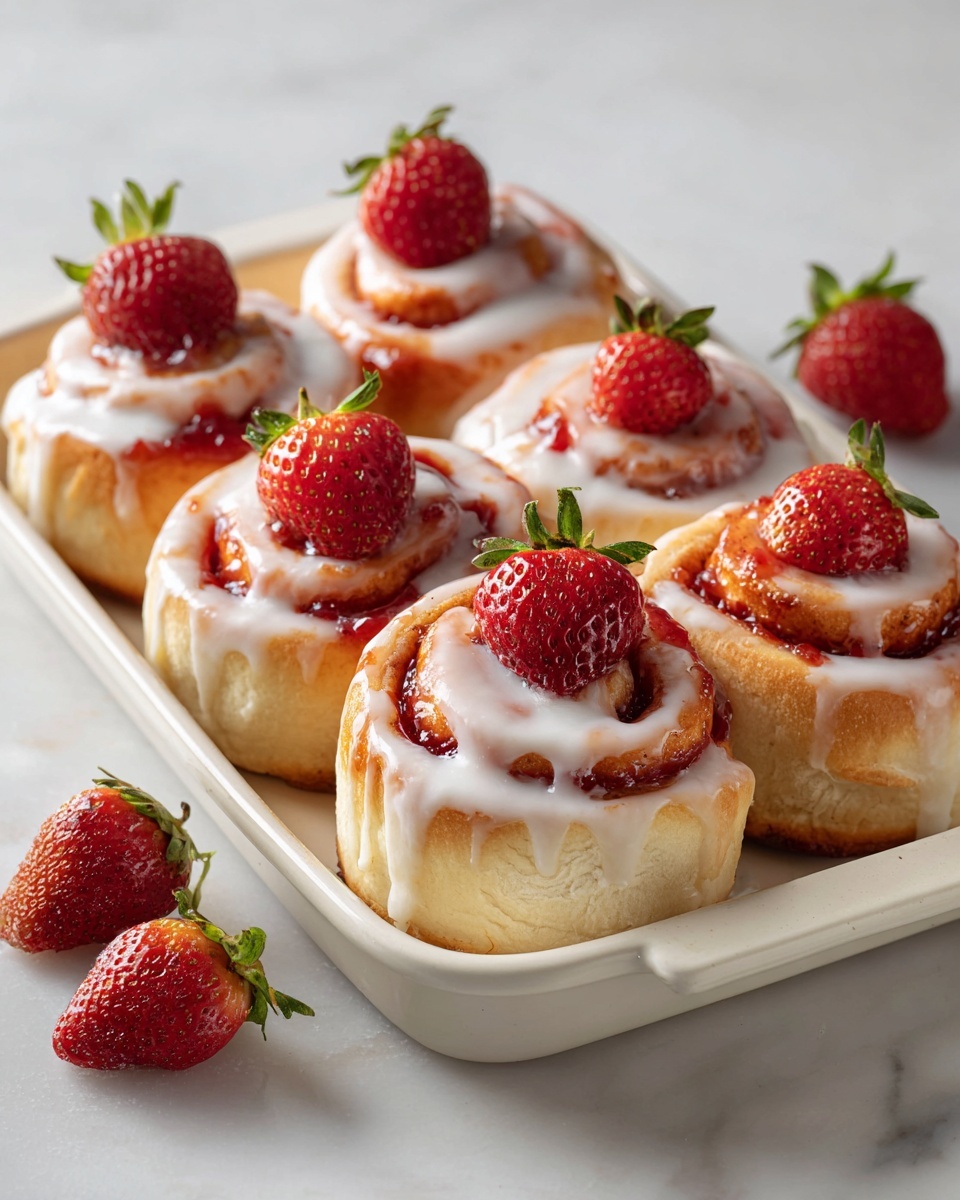 Strawberry Cheesecake Cinnabon Rolls Recipe - Recipe Image