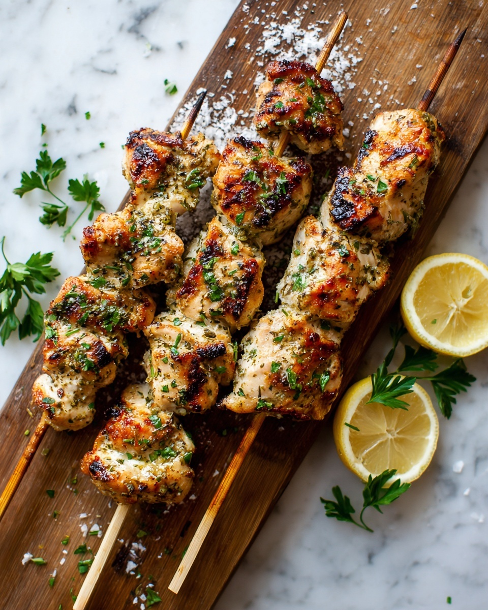 Garlic Parmesan Chicken Skewers Recipe - Recipe Image