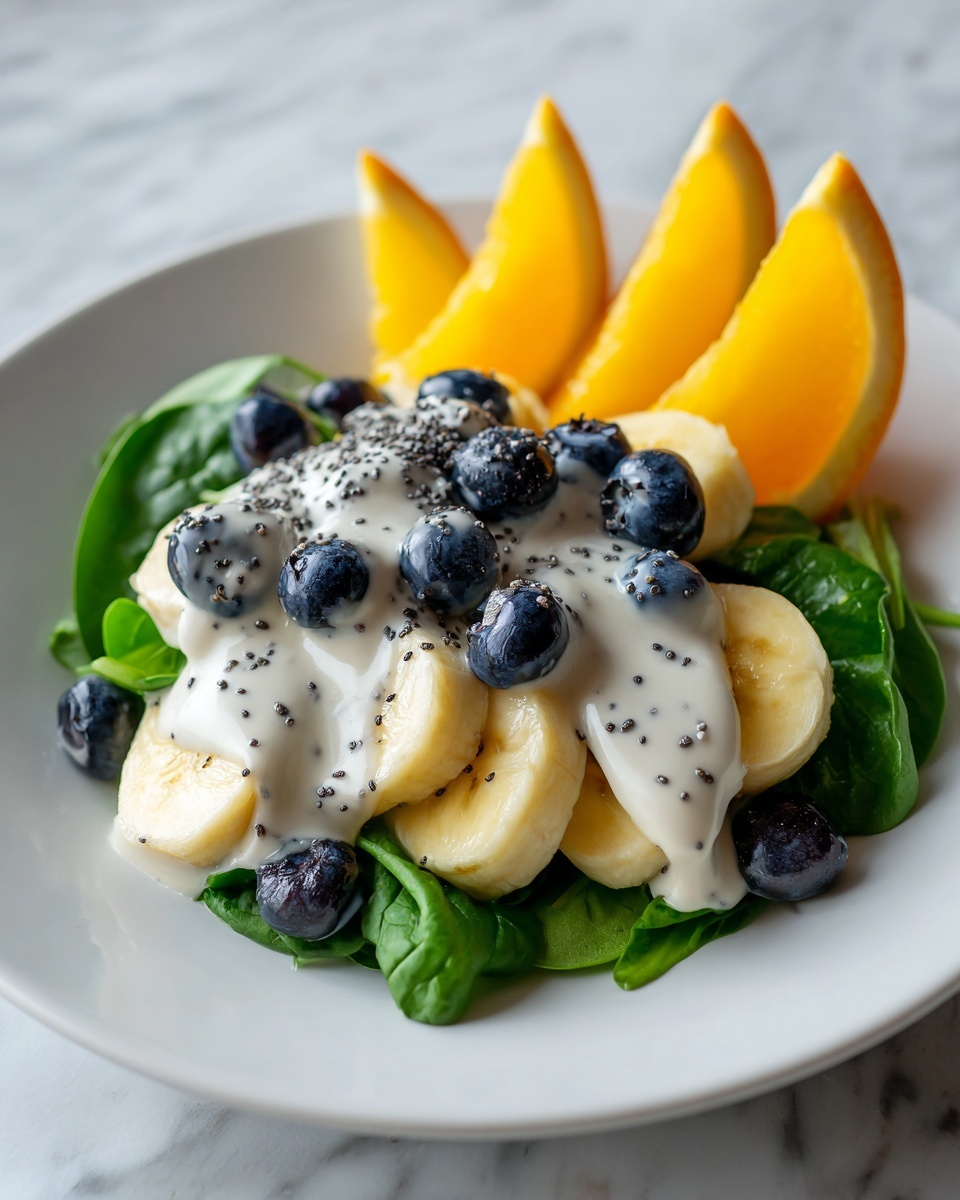 Blueberry Spinach Salad with Orange Poppy Seed Dressing Recipe - Recipe Image