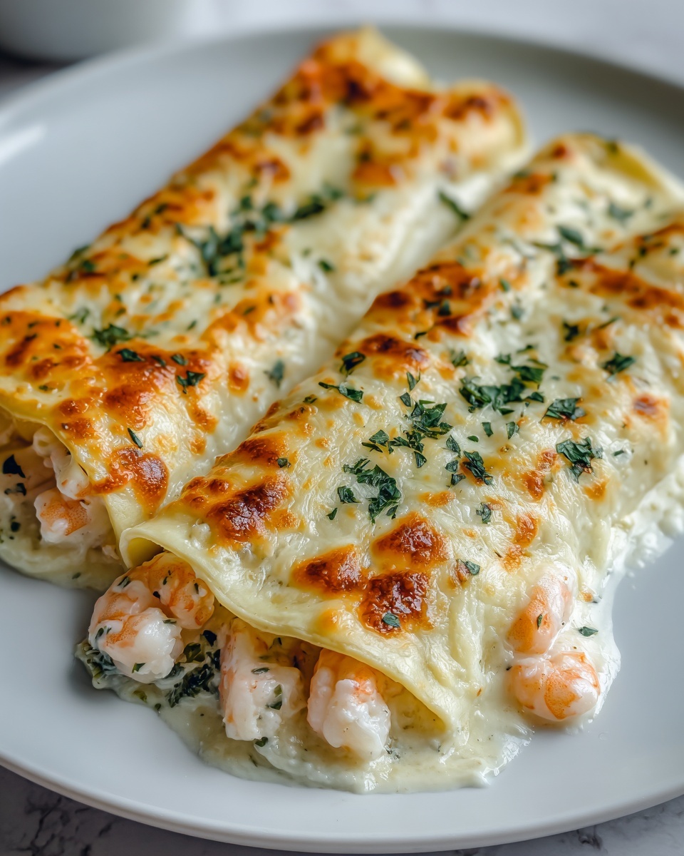 Shrimp Crab Alfredo Lasagna Roll-Ups Recipe - Recipe Image