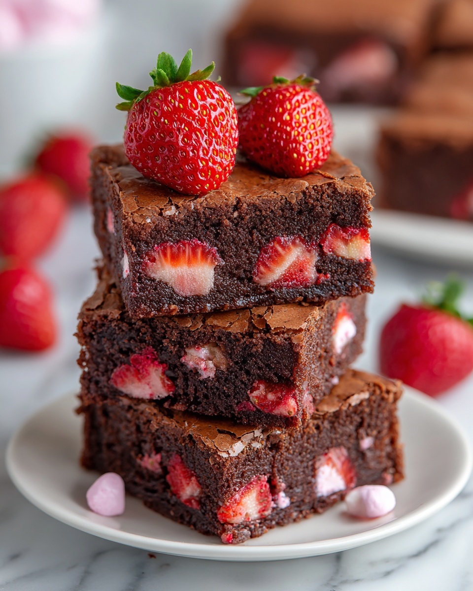 Strawberry Brownies Recipe - Recipe Image